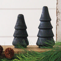 Black Wooden Tabletop Christmas Trees // Multiple Sizes