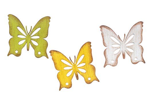 Metal Distressed Butterfly; Multiple Colors