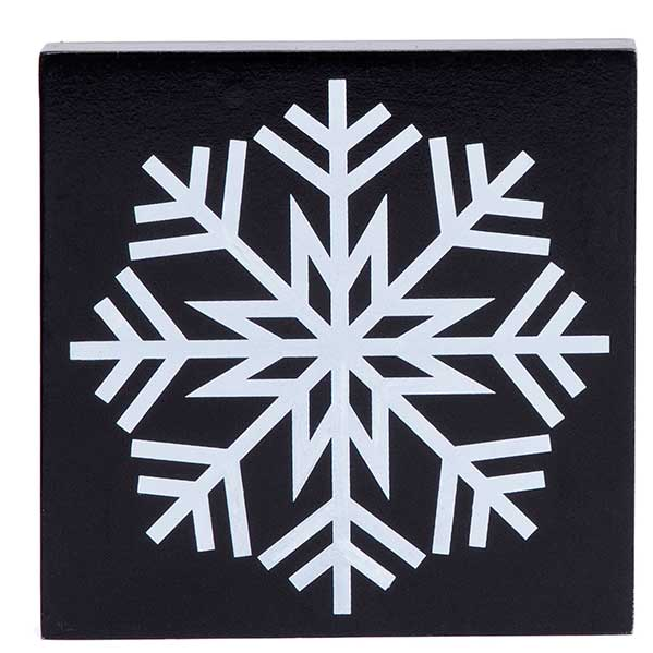 Snowflake Block; Black Background