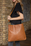 Leather Messenger Bag; Cognac