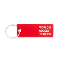 World's Goodest Teacher Keychain