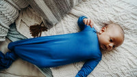 Blue Knotted Baby Gown