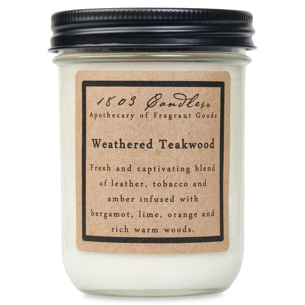Weathered Teakwood Candle