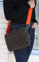 Crossbody; Olive Leopard Print